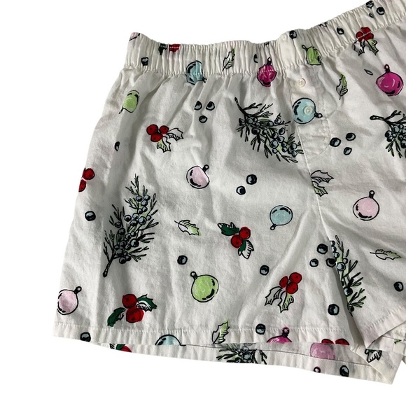 Colsie Holiday Pajama Sleep Shorts Women’s Medium Cotton Christmas Print Lounge - Picture 3 of 8